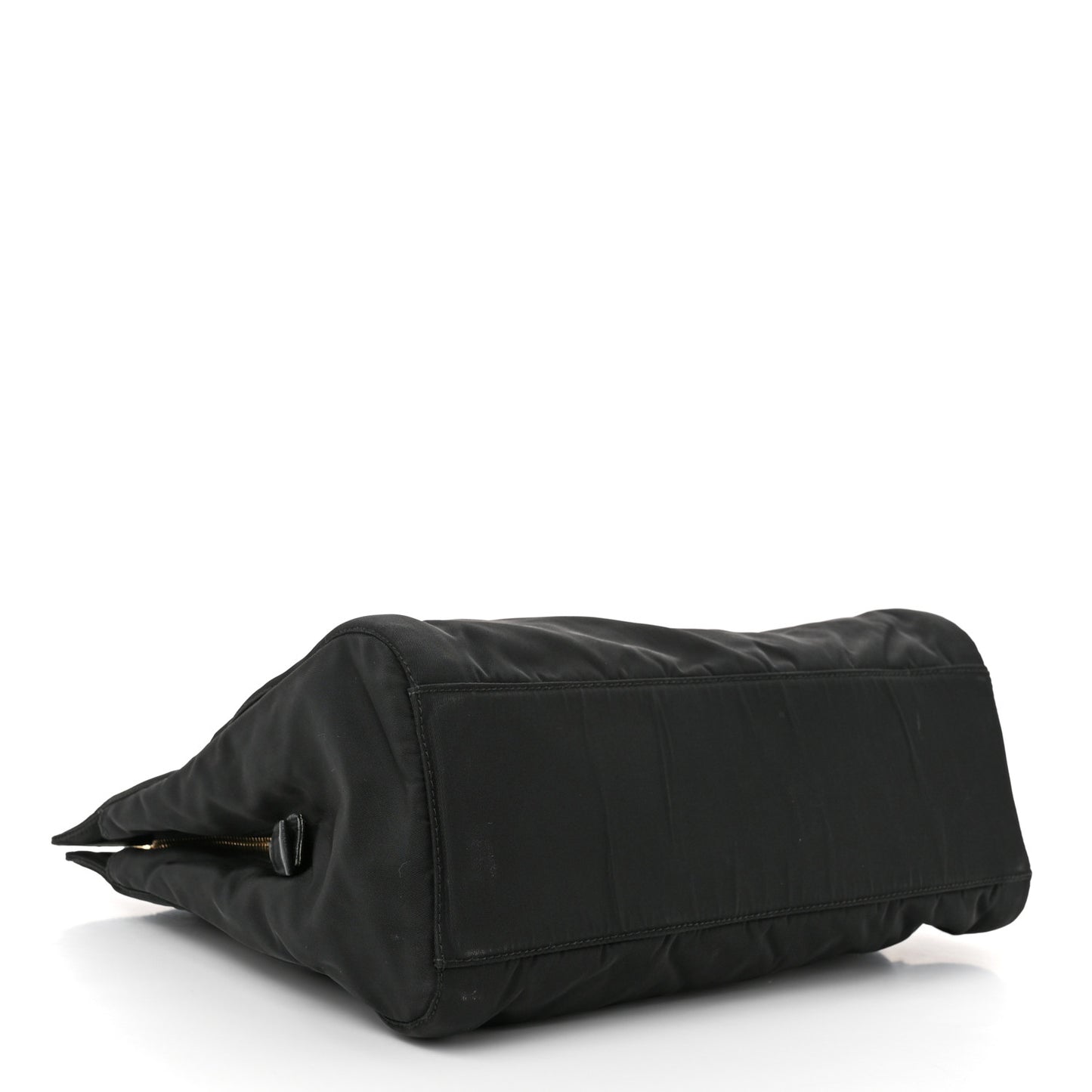 Tessuto Nylon Acciaio Chain Shoulder Bag Black