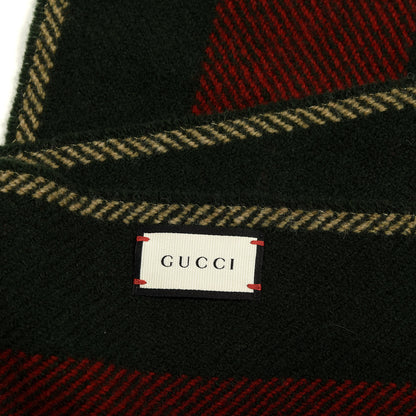 Gucci Wool Web Navas Scarf Green Red 3 of 4