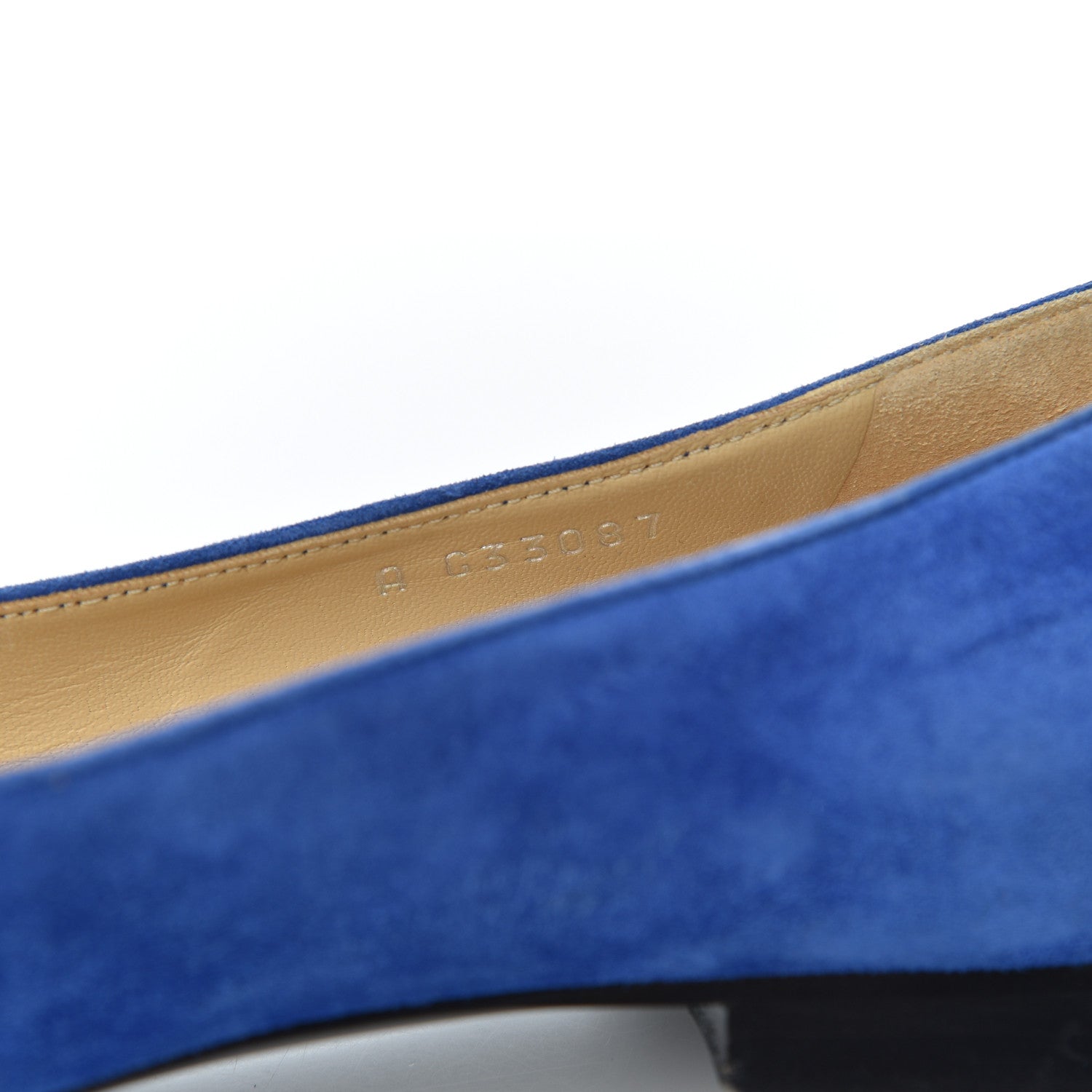 Chanel Suede Satin Cap Toe Gabrielle Ballerina Flats 36.5 Royal Blue Black 8 of 23