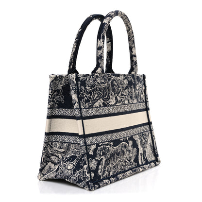Christian Dior Canvas Embroidered Small Dioriviera Toile De Jouy Book Tote Blue 2 of 9
