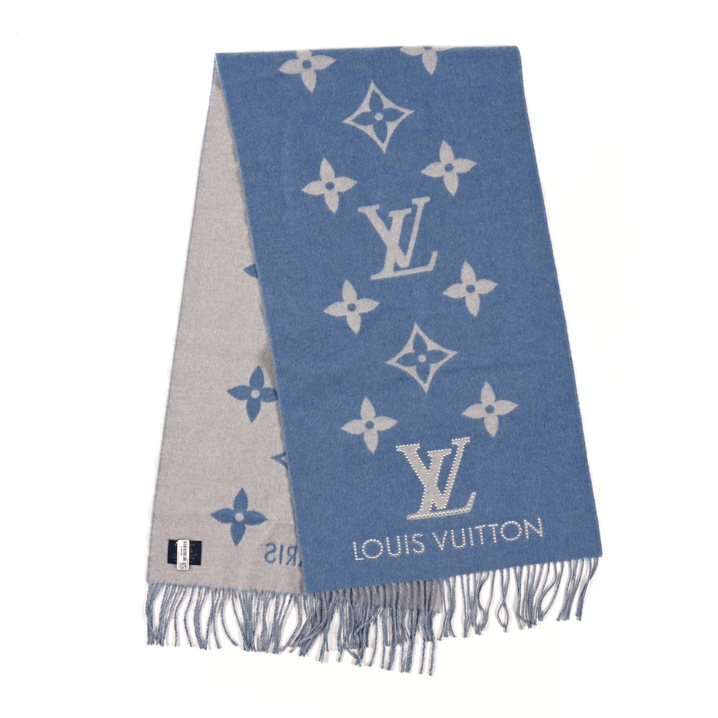 Cashmere Monogram Studdy Reykjavik Scarf Denim