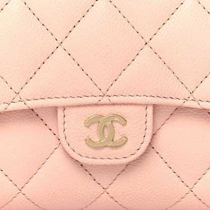 Chanel Caviar Quilted Medium Flap Wallet Light Pink 9 of 12