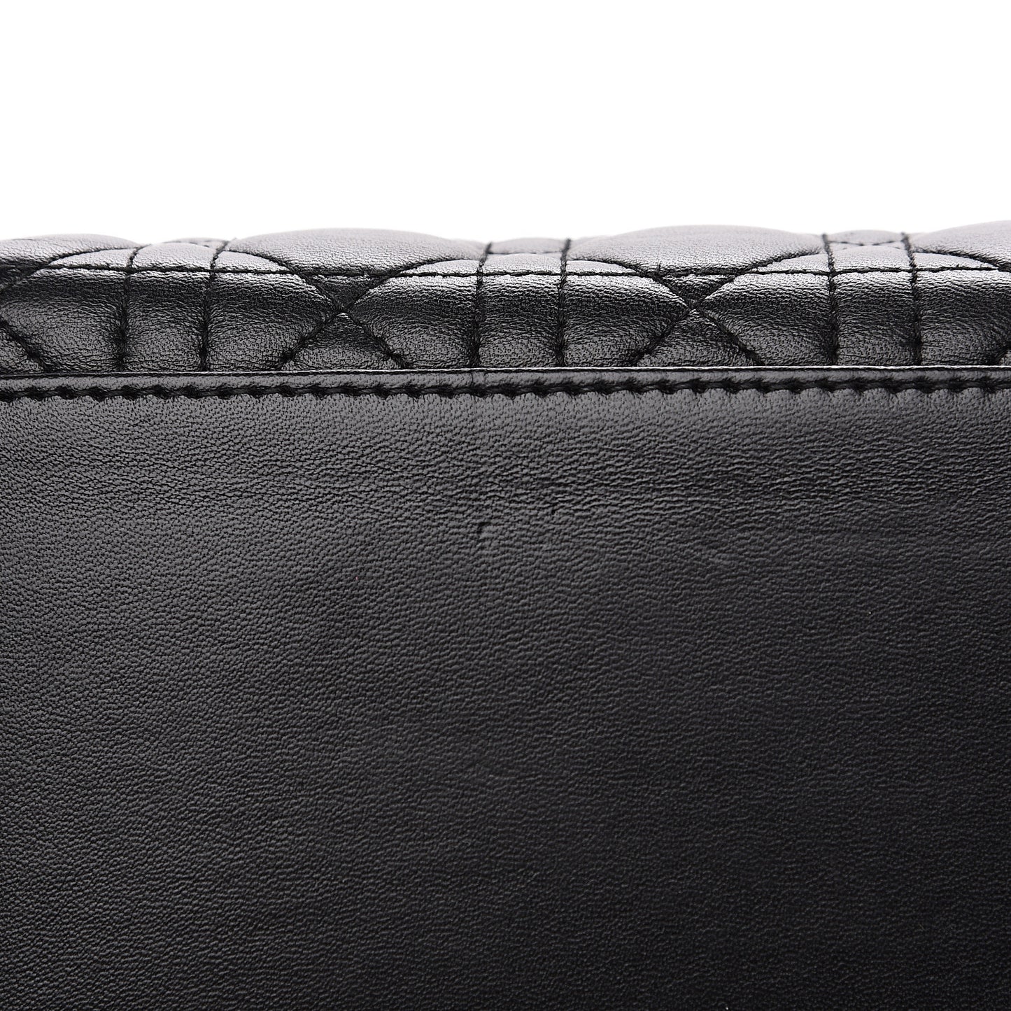Lambskin Cannage Studded Double Strap Medium Lady Dior Black