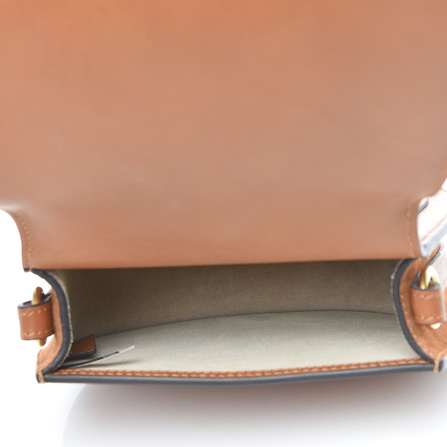 Calfskin Suede Small Nile Bracelet Bag Caramel