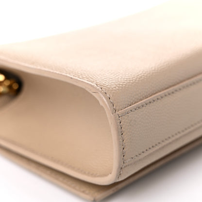 Saint Laurent Grain De Poudre Small Monogram Kate Satchel Dark Beige 10 of 24