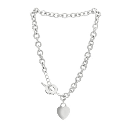 Tiffany Sterling Silver Heart Tag Toggle Necklace 3 of 3