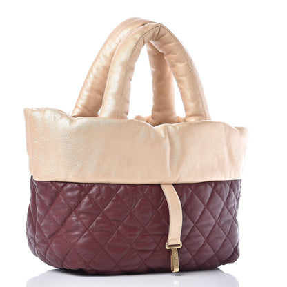 Chanel Metallic Lambskin Small Coco Cocoon Reversible Tote Light Gold 5 of 17