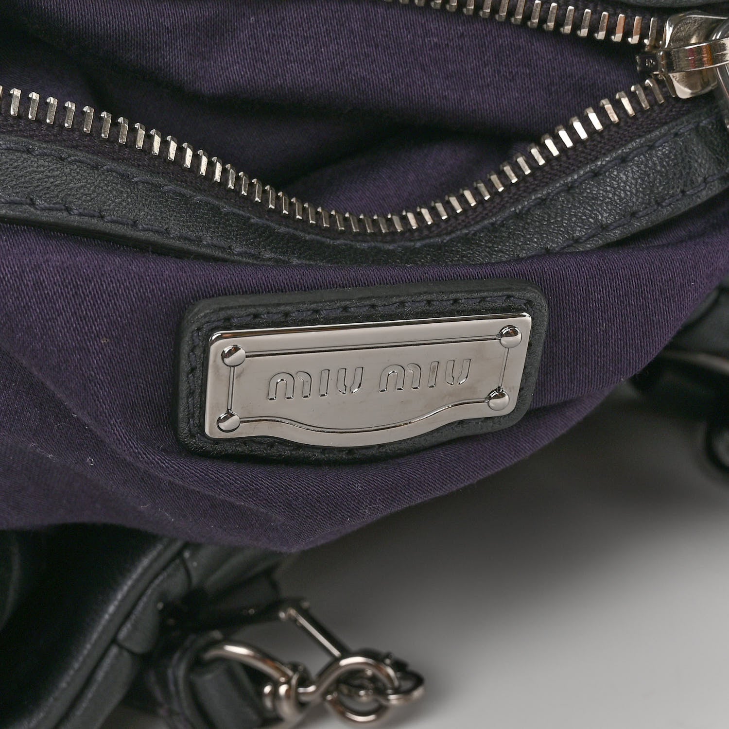Miu Miu Nappa Matelasse Top Handle Satchel Black 6 of 9