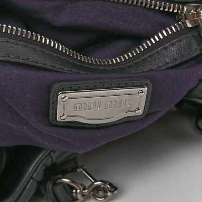 Miu Miu Nappa Matelasse Top Handle Satchel Black 6 of 9