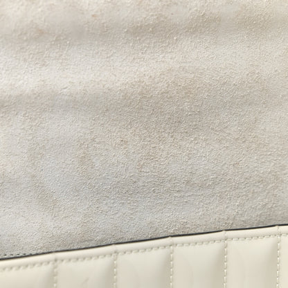 Saint Laurent Patent Matelasse Monogram Large Vicky Chain Bag White 10 of 26