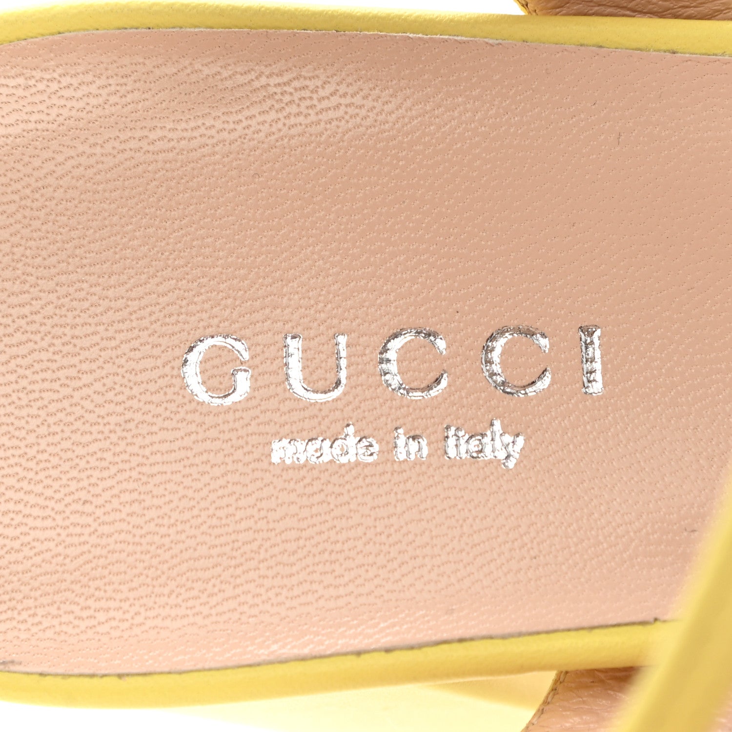 Gucci Calfskin GG Marmont Ankle Wrap 30/115mm Platform Sandals 38 Banana 7 of 10