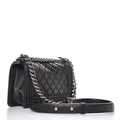 Chanel Lambskin Quilted Small Boy Flap Black 3 of 7