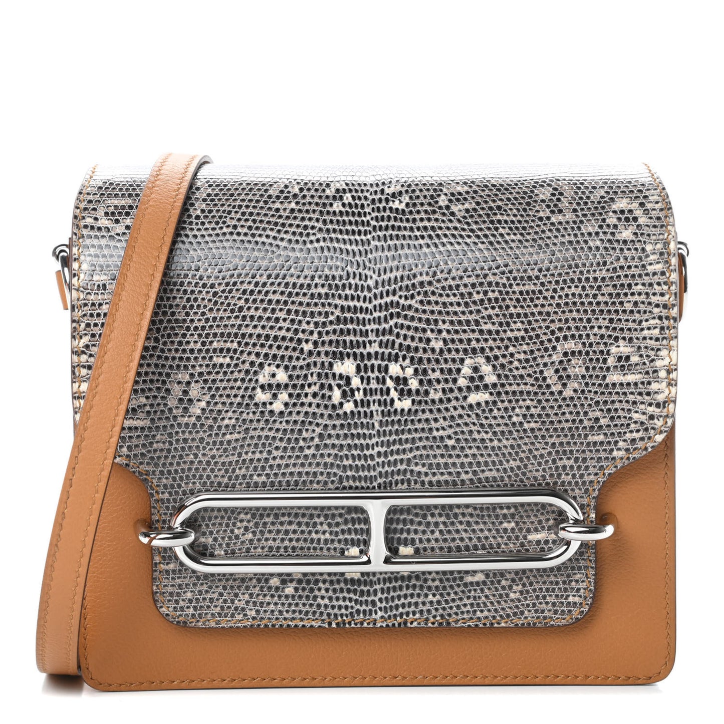 Evercolor Lizard Mini Sac Roulis Caramel Ombre