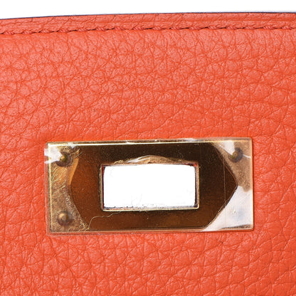 Hermes Taurillon Clemence Kelly Retourne 28 Orange Poppy 20 of 34