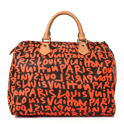 Louis Vuitton Monogram Graffiti Speedy 30 Orange 1 of 9