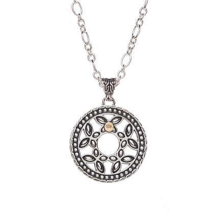 John Hardy Sterling Silver 18K Yellow Gold Kawung Pendant Necklace 4 of 5