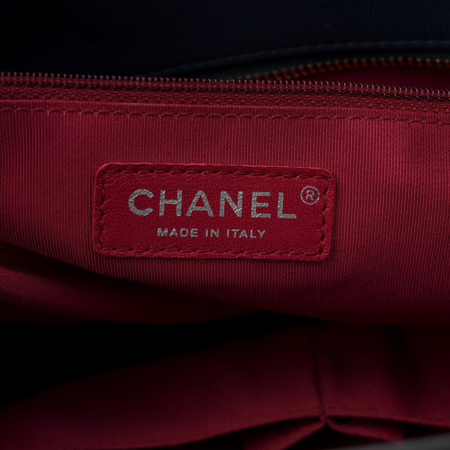 Chanel Aged Calfskin Quilted Large Gabrielle Shopping Tote Navy Black 6 of 13