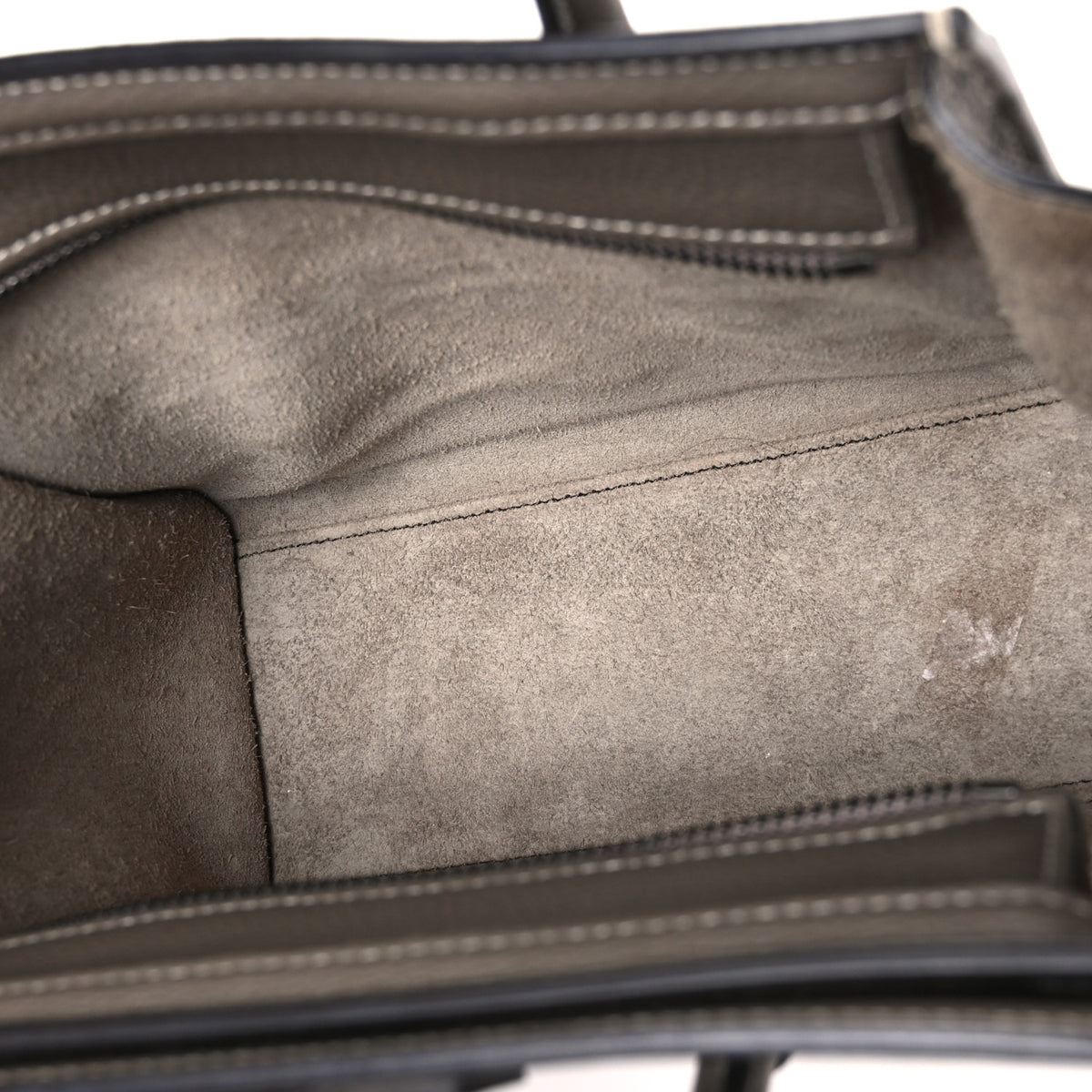 Drummed Calfskin Nano Luggage Souris