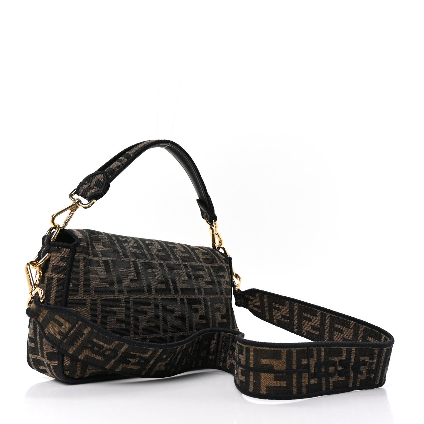 Fabric Jacquard FF 1974 Medium Baguette Tobacco Moro Black