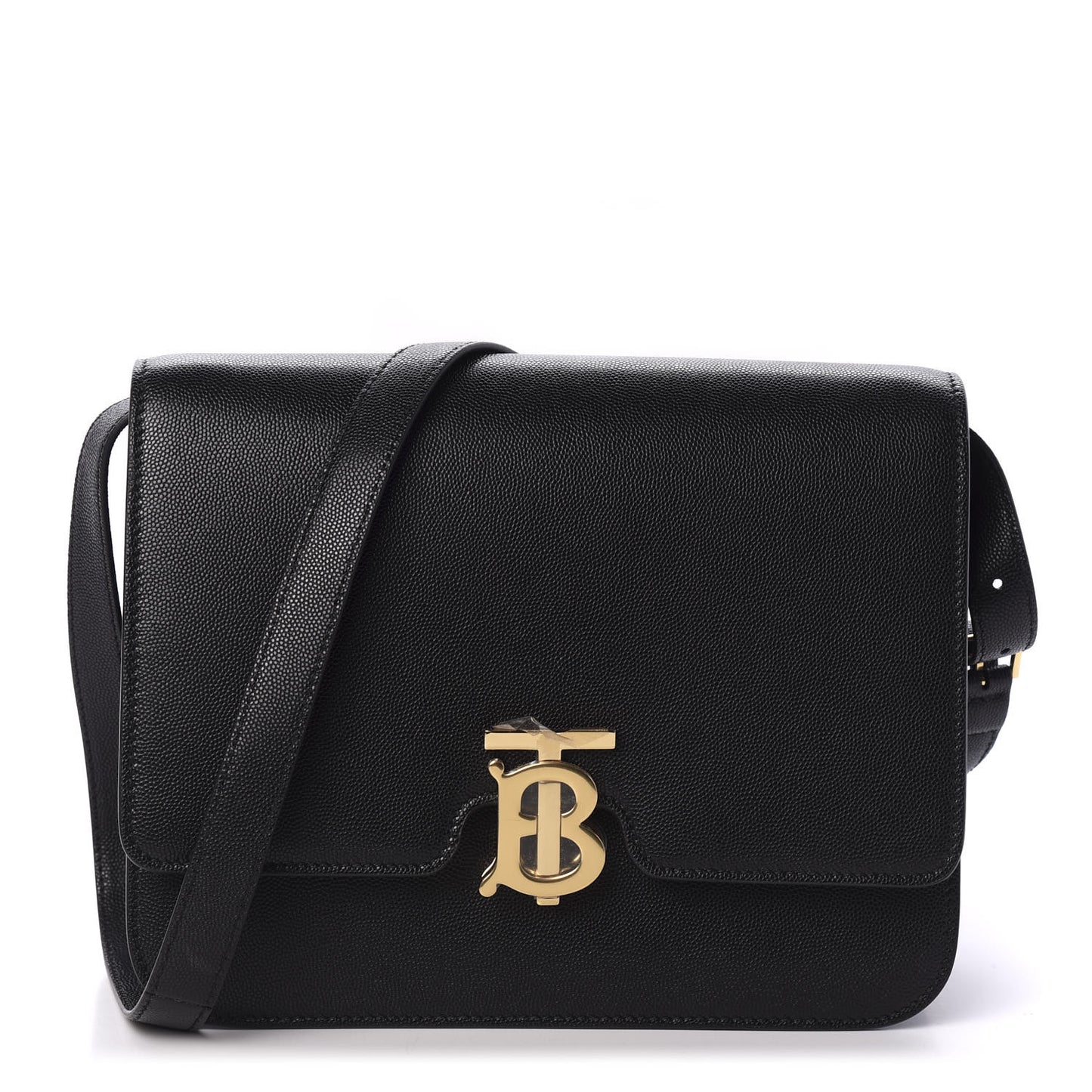 Grained Calfskin Medium TB Bag Black