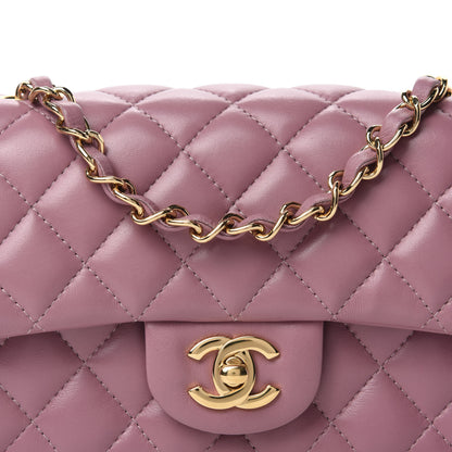 Chanel Lambskin Quilted Mini Rectangular Flap Purple 10 of 11