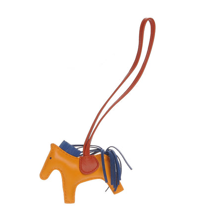 Hermes Milo Lambskin Grigri Rodeo Horse Bag Charm PM Jaune D'Or Bleu Agate Cornaline 1 of 4