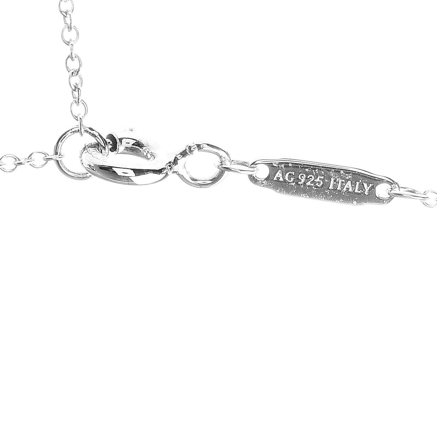 Sterling Silver Large T Smile Pendant Necklace