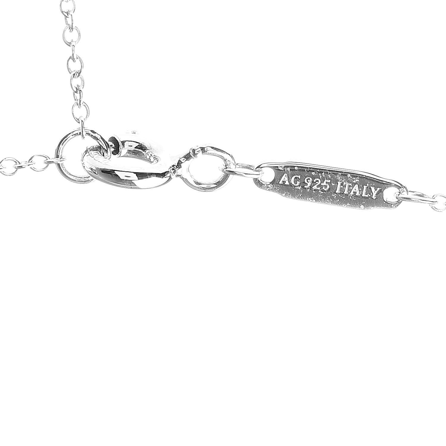 Tiffany Sterling Silver Large T Smile Pendant Necklace 4 of 5