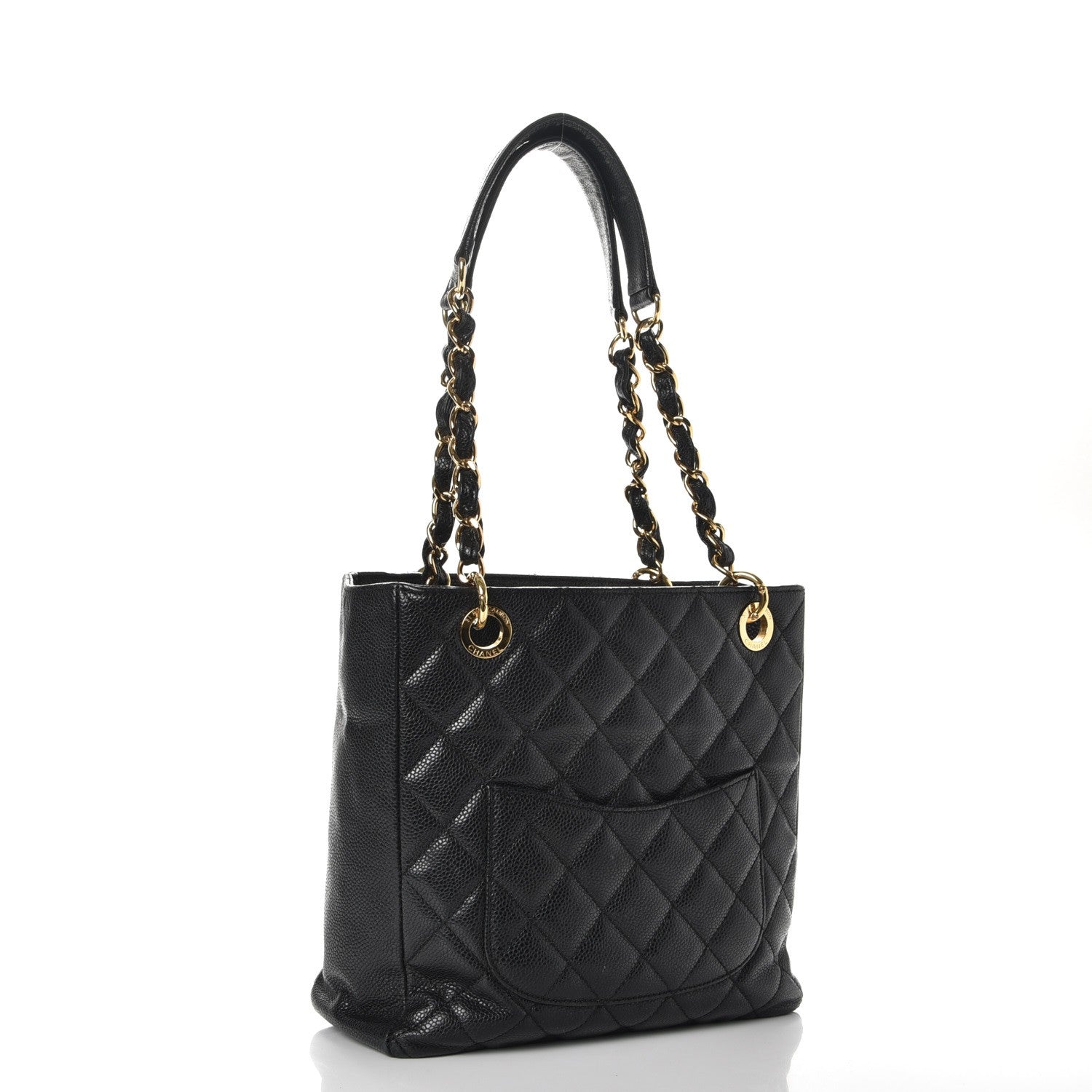 Chanel Caviar Quilted Petit Shopping Tote PST Black 3 of 13