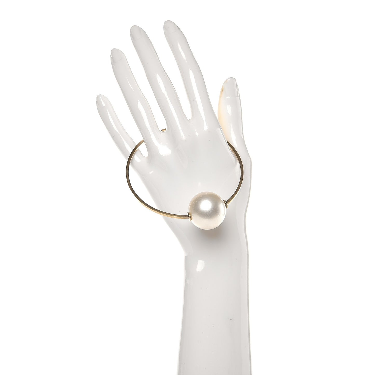 Pearl Large Bangle Gold