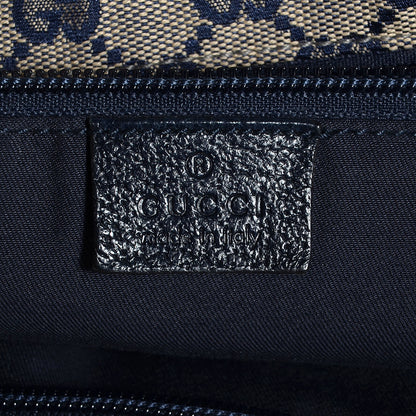 Gucci GG Monogram Large Web Handle Bucket Tote Navy 6 of 7