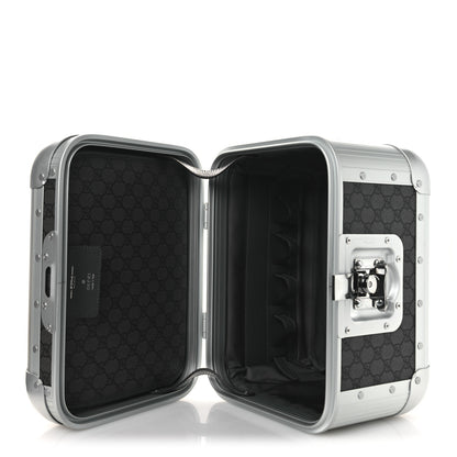 Gucci GG Supreme Monogram Aluminum Porter Beauty Case Silver 6 of 15