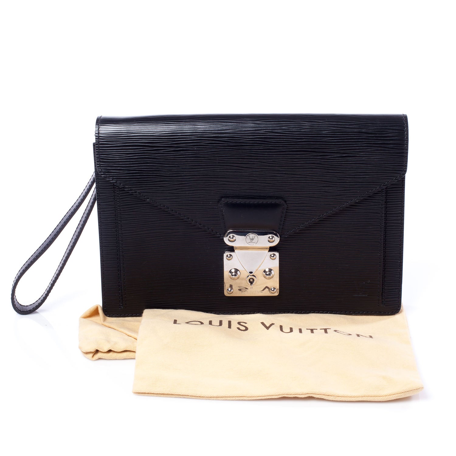 Louis Vuitton Epi Pochette Sellier Dragonne Clutch Black 10 of 10