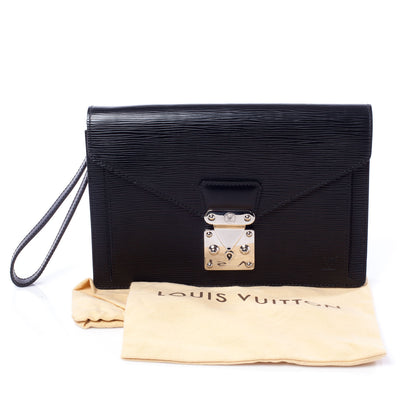 Louis Vuitton Epi Pochette Sellier Dragonne Clutch Black 10 of 10