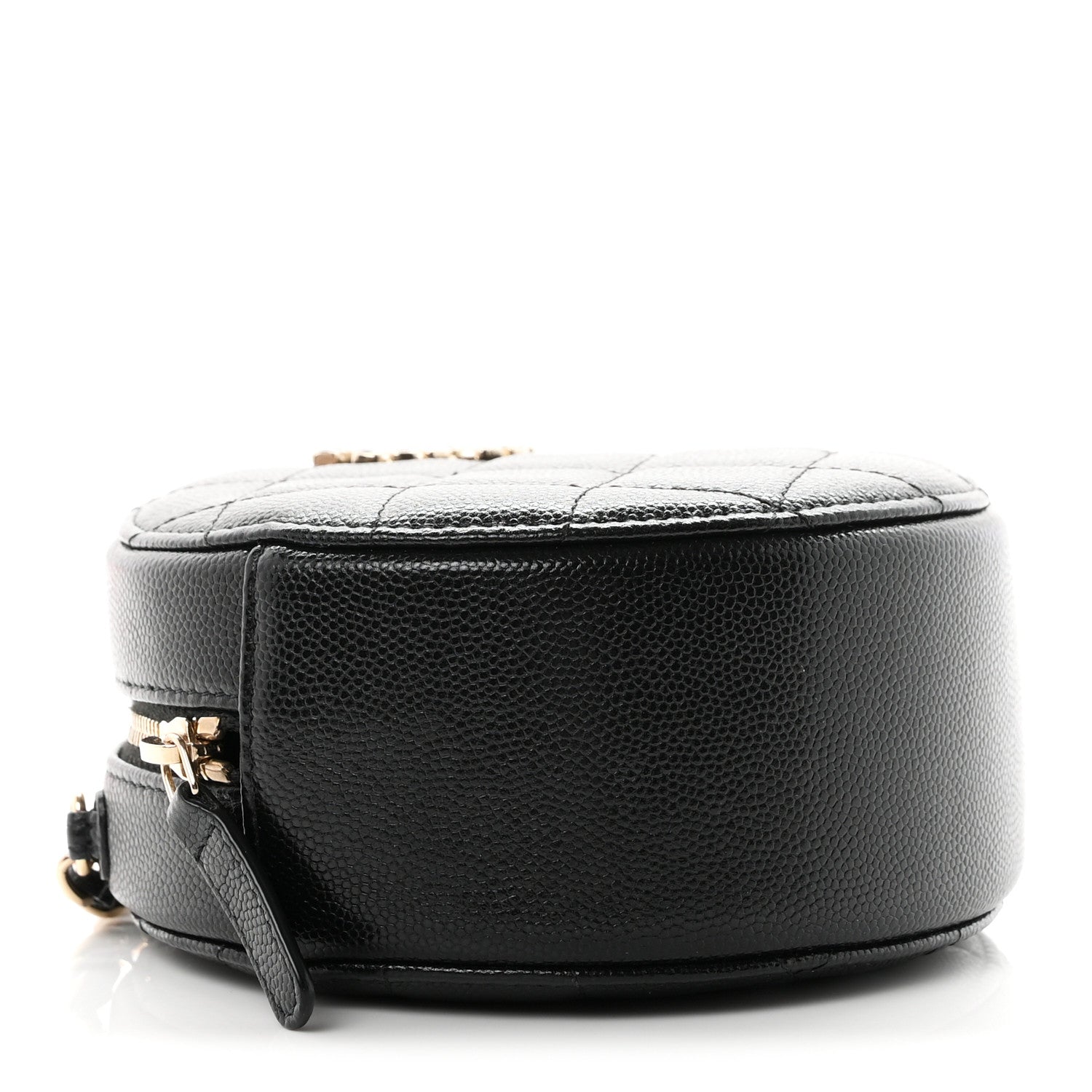 Chanel Caviar Quilted Gripoix CC Round Clutch With Chain Black 3 of 10