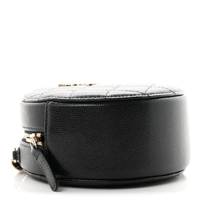 Chanel Caviar Quilted Gripoix CC Round Clutch With Chain Black 3 of 10