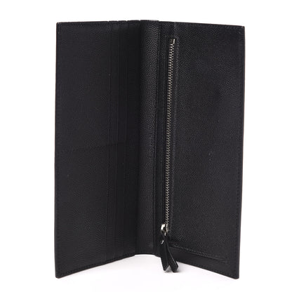 Saint Laurent Grain De Poudre Foldover Logo Wallet Black 4 of 8