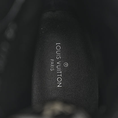 Louis Vuitton Suede Calfskin Jacquard Since 1854 Laureate Platform Desert Boots 37 Black 8 of 10