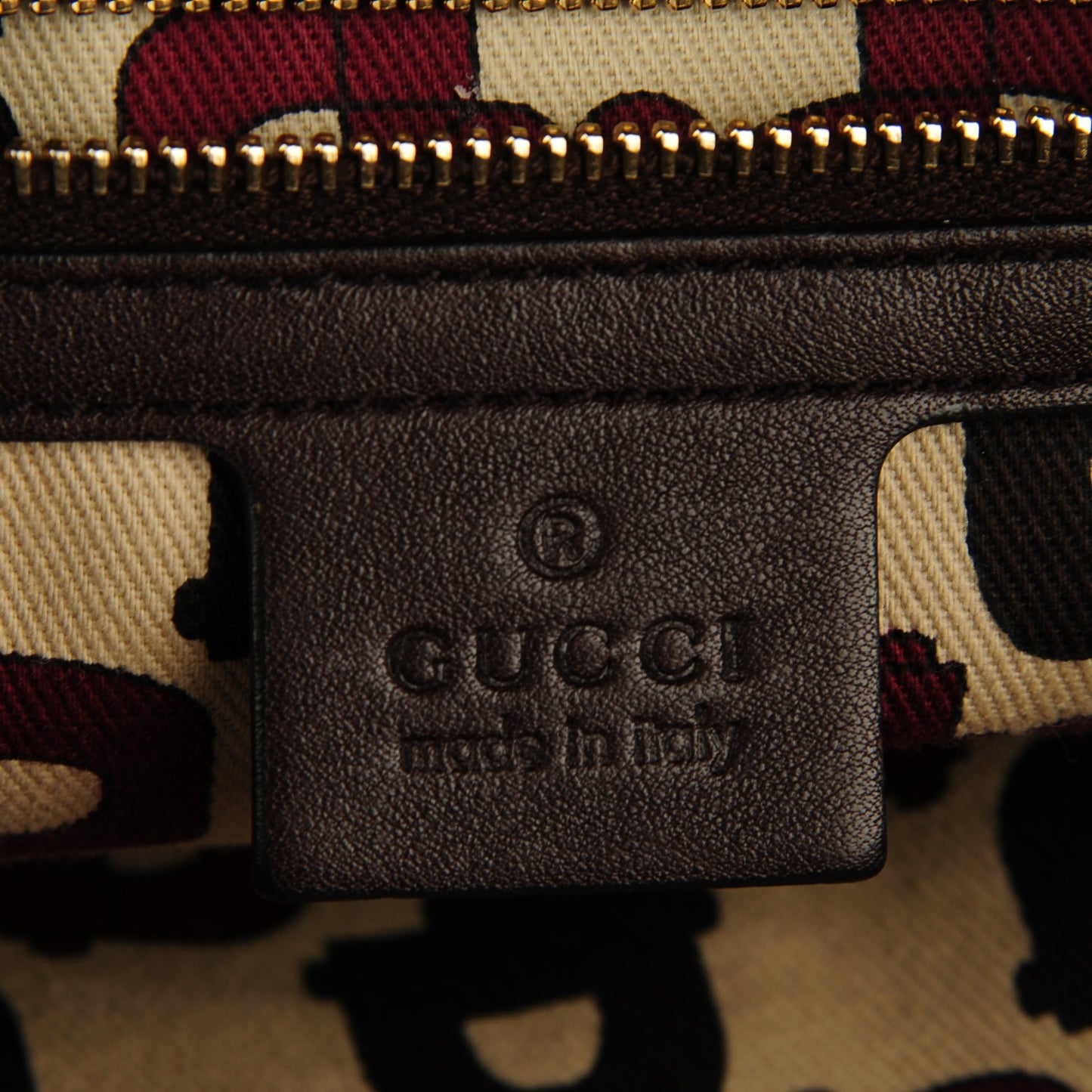 Guccissima Medium Hysteria Tote Chocolate