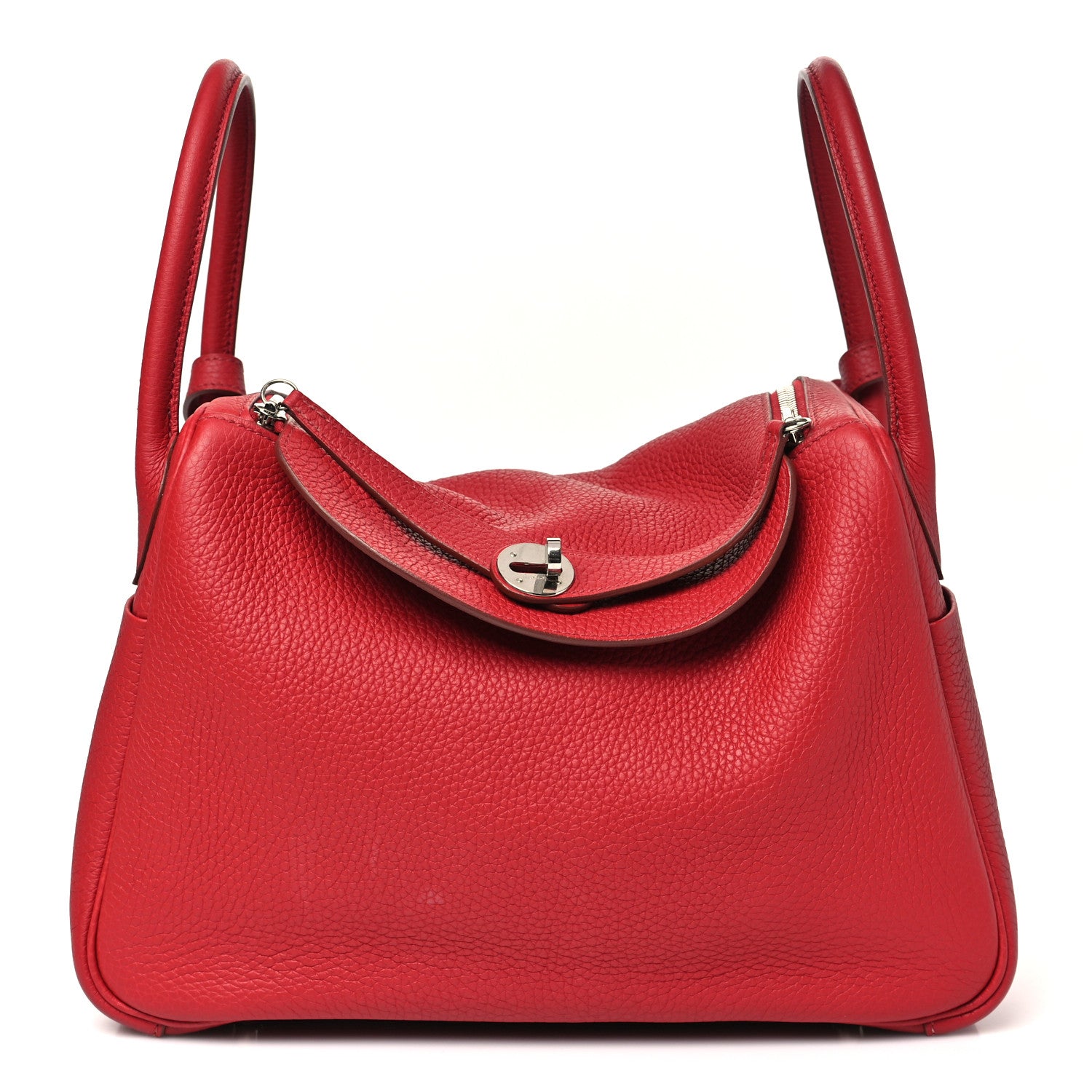 Hermes Taurillon Clemence Lindy 30 Rouge Garance 1 of 11