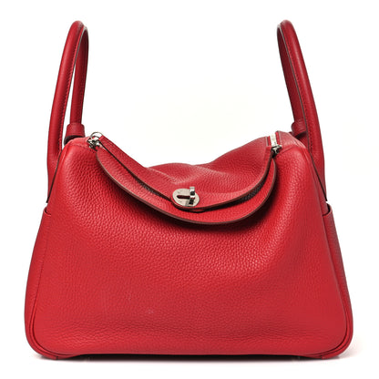 Hermes Taurillon Clemence Lindy 30 Rouge Garance 1 of 11