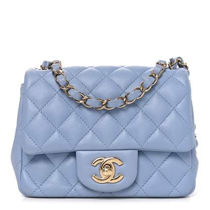 Chanel Lambskin Quilted Mini Square Flap Blue 1 of 10