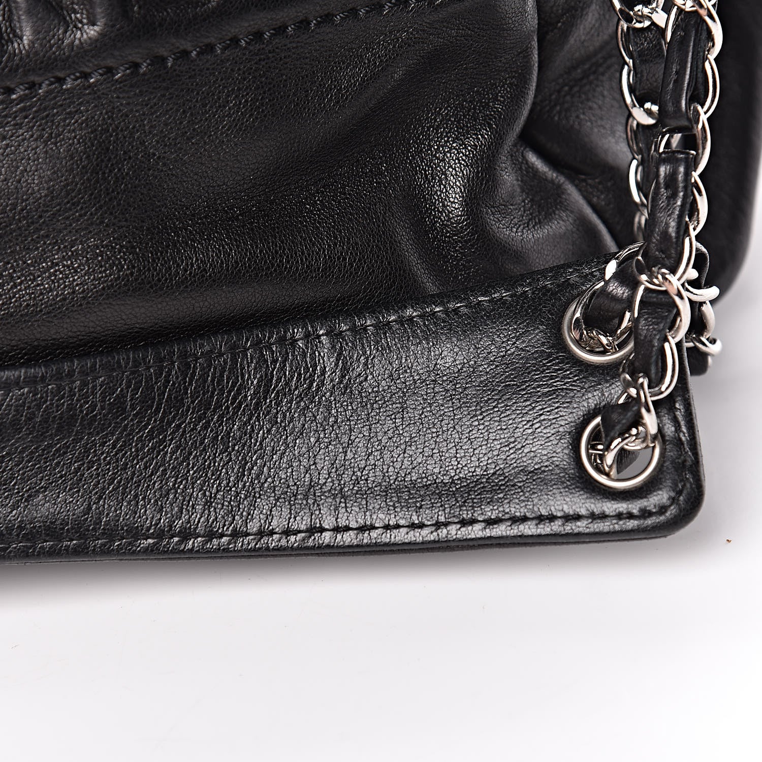Chanel Lambskin Lax Accordion Hobo Black 11 of 17