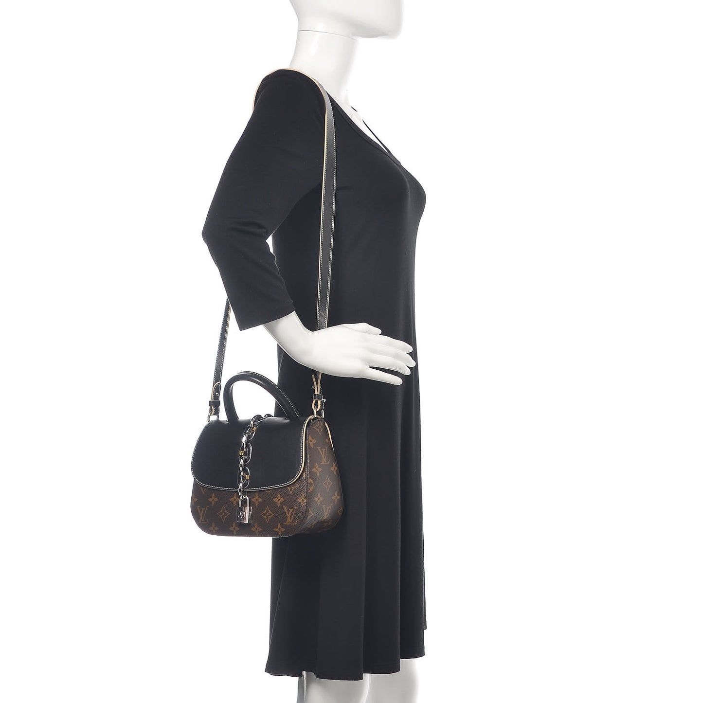 Calfskin Monogram Chain It Bag PM Black