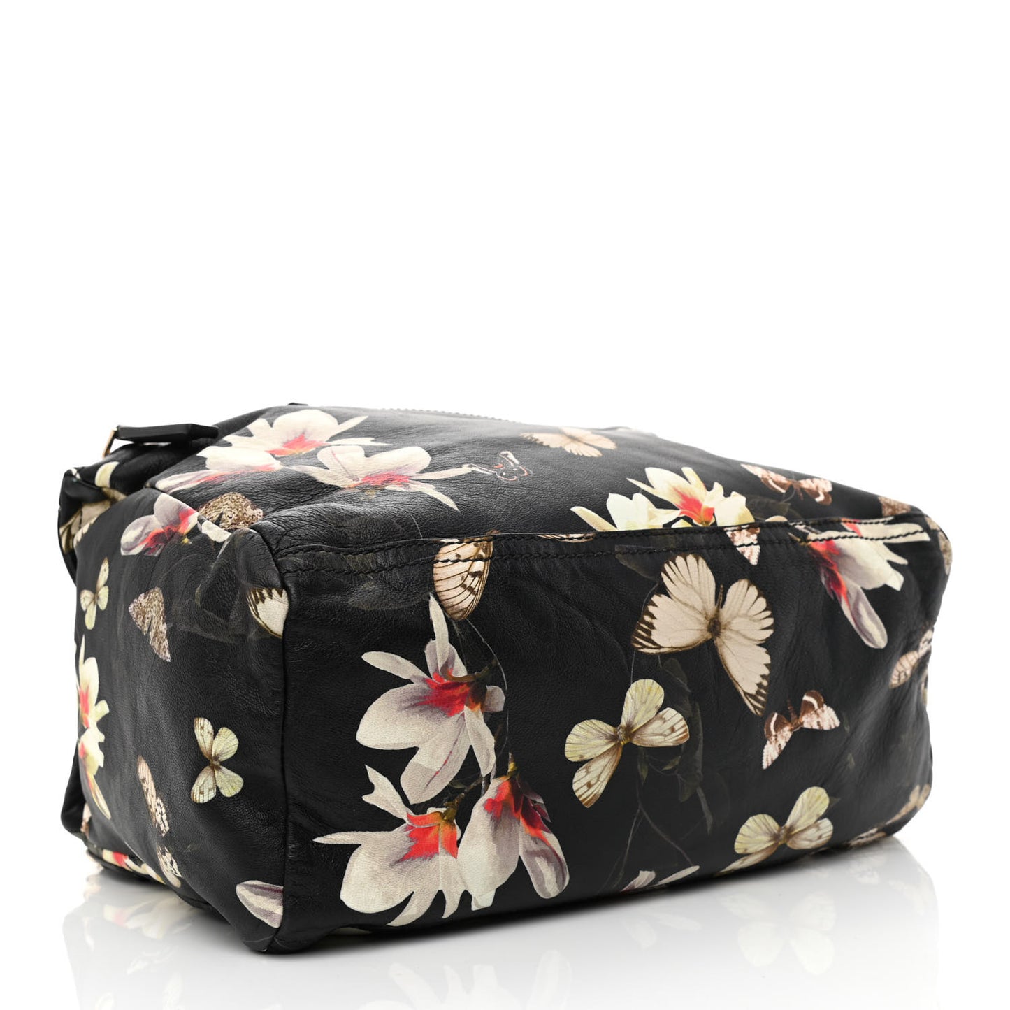 Lambskin Magnolia Print Medium Pandora Black