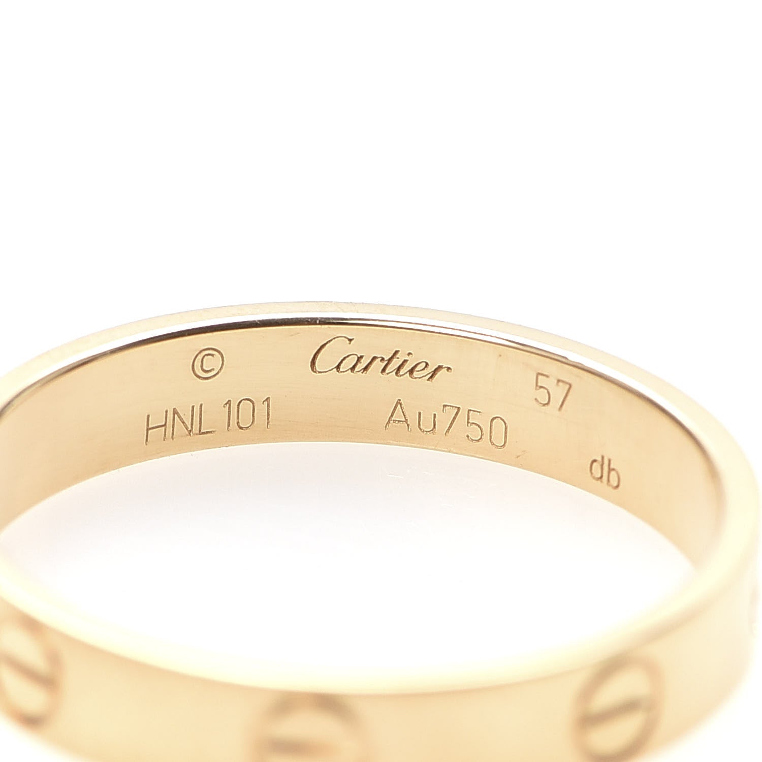 Cartier 18K Yellow Gold 3.5mm LOVE Wedding Band Ring 57 8 4 of 4