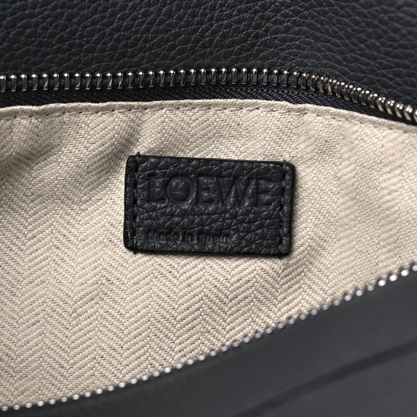 Calfskin Small Puzzle Bag Gunmetal