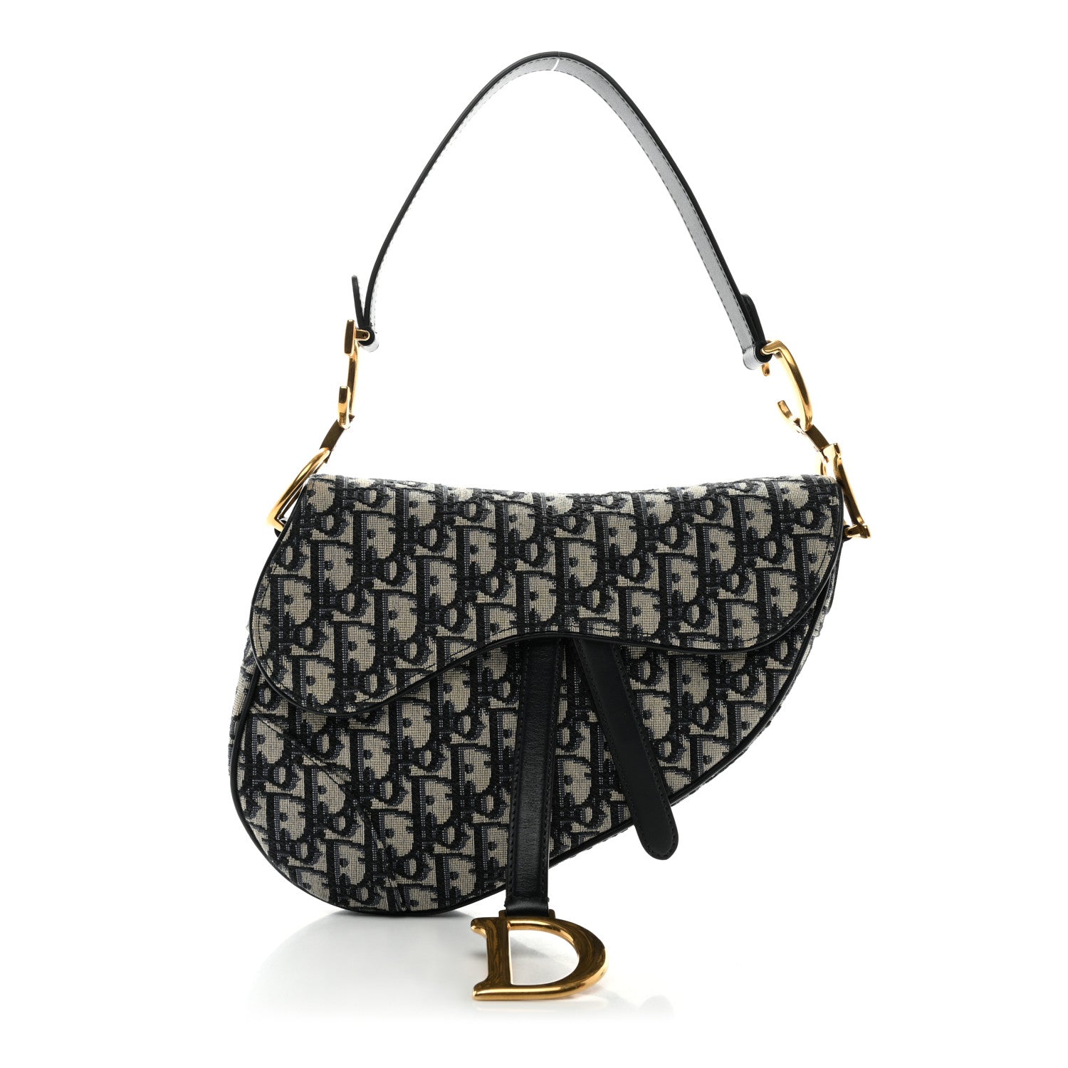 Christian Dior Oblique Saddle Bag Blue 1 of 10