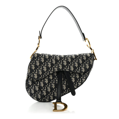 Christian Dior Oblique Saddle Bag Blue 1 of 10