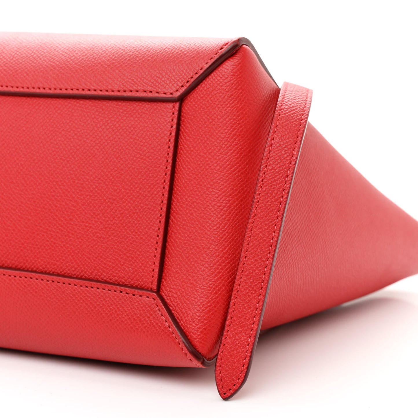Baby Grained Calfskin Micro Belt Bag Coquelicot